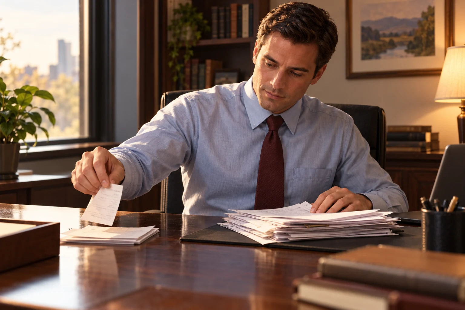 An employee removes a personal purchase from business expense claims.